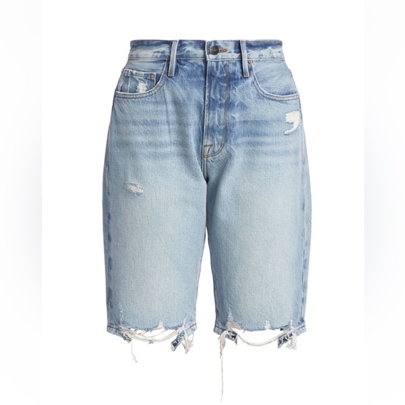 Frame Denim Pants - Frame Clash Light Wash Le Vintage Bermuda Jean Shorts‎